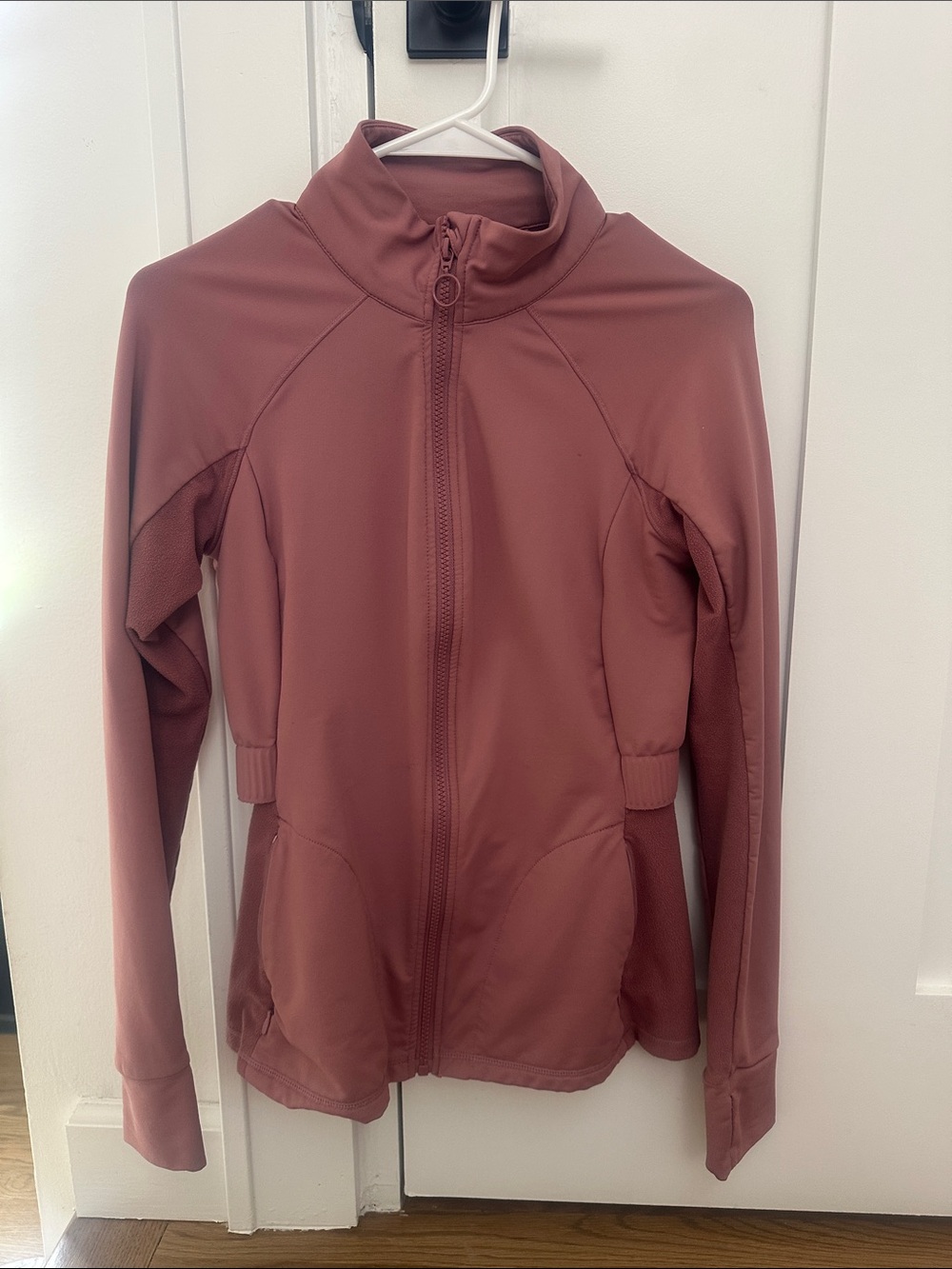 Fabletics Dusty Rose Full-Zip Bomber Jacket